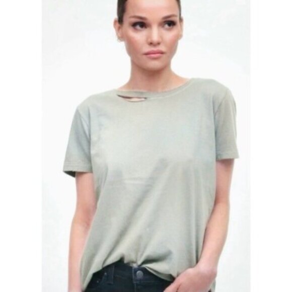 n:Philanthropy Sage Cutout Short Sleeve T-Shirt Size Small NWT - Picture 1 of 7